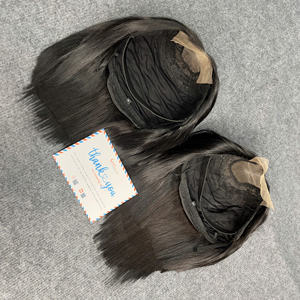 Bog Wig Color negro Hueso peluca recta Color caliente 100% Peluca de cabello humano de encaje completo - Product Image 2