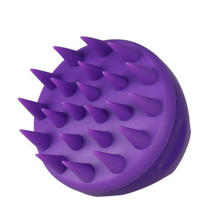 Soft Silicone Round <strong>Ionic</strong> Waterproof Massage Scalp Care <strong>Hair</strong> <strong>Brush</strong> with Gentle Scalp Stimulation and Plastic Handle for Home Use - Product Image 5