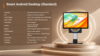 Terminal de point de vente Android 14 de bureau, écran tactile FHD 11 pouces, imprimante à découpe automatique 80 mm, station d'accueil magnétique – Meilleures ventes
