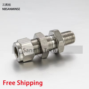 Conector de Placa con Rosca Externa de Compresión de Acero Inoxidable BMC316L NBSANMINSE, Alta Presión 3000PSI - Product Image 1