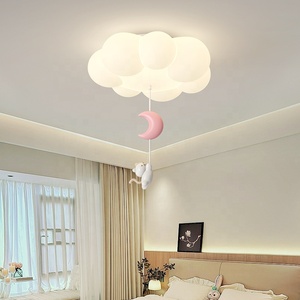 Cartone animato nuvole lampada da soffitto per camera da letto per <span class=keywords><strong>bambini</strong></span> Full Spectrum LED intelligente protezione degli occhi per soggiorno decorazione lampadario - Product Image 5