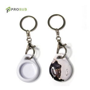 Sublimation personnalisée Prosub pour étui porte-étiquette anti-perte Tracker Sublimation vierge pour housse de protection <span class=keywords><strong>Airtag</strong></span> avec porte-clés - Product Image 1