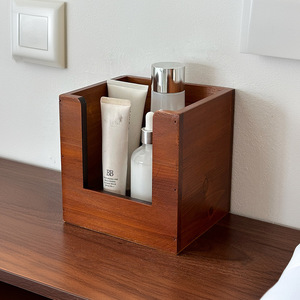 Wooden Cosmetic Storage <b>Box</b> 2L Desktop Organizer For <b>Makeup</b> Brushes Skincare Items - Product Image 3