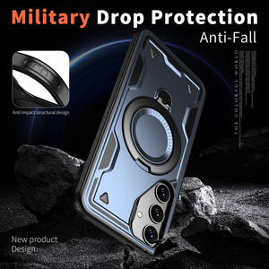 360 soporte <span class=keywords><strong>de</strong></span> anillo <span class=keywords><strong>de</strong></span> Metal Mganetic Armor funda <span class=keywords><strong>de</strong></span> teléfono celular para Samsung A15 A25 A35 A55 A14 A05S A3 A5 soporte cubierta <span class=keywords><strong>de</strong></span> protección - Product Image 3