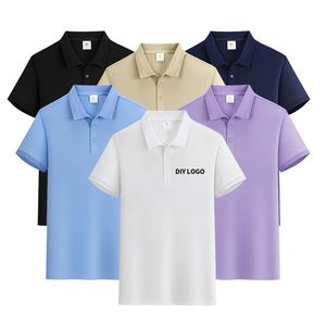 เสื้อโปโลแบบกำหนดเองพร้อมปักโลโก้ เสื้อโปโลเรียบง่ายลำลองสำหรับกอล์ฟ เสื้อโปโลยูนิฟอร์ม โพลีเอสเตอร์ผสมสแปนเด็กซ์ พิมพ์ลาย เสื้อโปโลชาย - Product Image 1