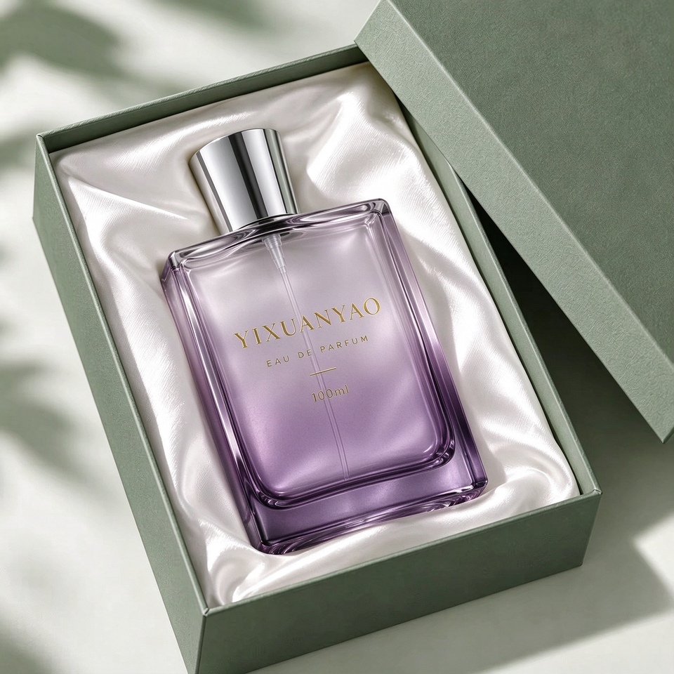 100ml Luxury Flat Glass Perfume Bottle Empty Crimp Neck Fine Mist Spray ...