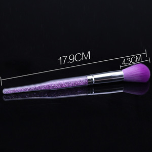 Qianya <span class=keywords><strong>2022</strong></span> - Pincel de Limpieza de <span class=keywords><strong>Uñas</strong></span> Profesional con Logotipo Personalizado al por Mayor, Mango Largo, Material de Nailon Acrílico con Diamantes de Imitación - Product Image 3