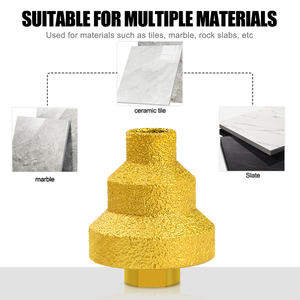 Brazed chùa khoan bit M10 M14 brazed kim cương tháp khoan gạch đá tấm khoan reaming tích hợp bit kim cương công cụ - Product Image 4