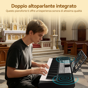 TERENCE SP611 <span class=keywords><strong>Piano</strong></span> de Musique Électrique 61 Touches pour Usage en Église et Jeu Portable - Product Image 3