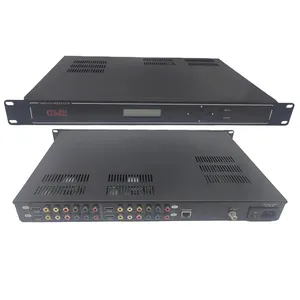 جهاز تشفير رقمي عالي الجودة 4 قنوات 4CH QAM الأكثر مبيعًا HD HDMI وحدة تحويل الصوت والفيديو RCA AV إلى Rf DVB-T