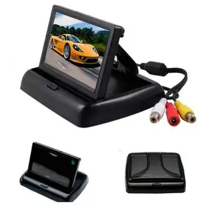 Foldable Car Parking Monitor 4.3 Inch TFT LCD Screen HD Car Display Monitor 2-channel Video Input