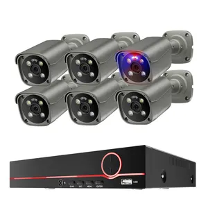 En Stock à l'entrepôt aux états-unis caméra de sécurité à domicile 4K 8 mp système nvr IR Distance coupée 30M système de surveillance 8 mp