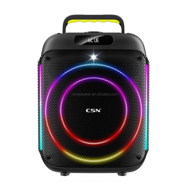 CSN-FL636 Single 6 Inch Portable  Party Speaker Wireless Karaoke Speaker with RGB LED Lights and TWS