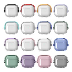 Étui pour écouteurs <span class=keywords><strong>AirPods</strong></span> Pro 2 3 4 avec fonction de support de téléphone intégrée, coque robuste antichoc 2-en-1 avec béquille, logo personnalisé - Product Image 3