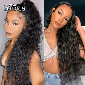 Fasci brasiliani del tessuto dei capelli di Wave dell'acqua dei capelli bagnati e ondulati neri naturali di 30 Inch 100% estensioni dei capelli umani di Remy 3 4 pacchi - Product Image 5