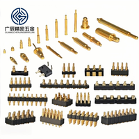 Conector de Clavija Pogo de Latón Chapado en Oro para PCB SMT de 1-20 Pines, Conectores Macho y Hembra, Sondas Personalizables, Conector de Cabezal de Clavija con Resorte