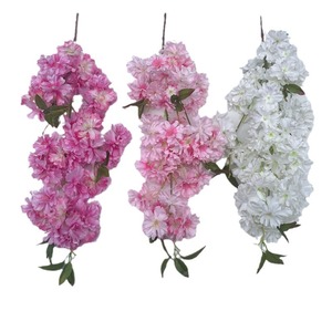 Branche de cerisier artificielle 105 cm, fleur en soie rose, décoration de mariage - Product Image 2