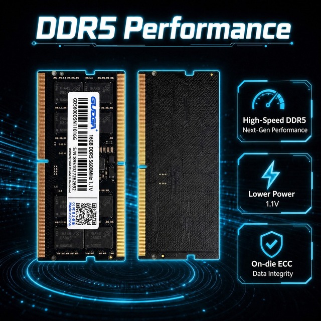 GUDGA DDR5 8GB/16GB/32GB 5600MHz Laptop RAM 5-Year Warranty in Stock