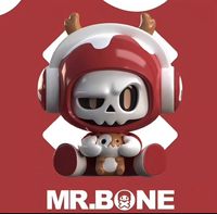 Mr.Bone Babybone Mini Série de modèles de squelettes en position assise en PVC, Boîte mystère, Cadeau, Ornement de bureau, Modèle de jouet