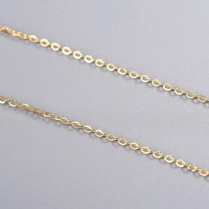 Cadena de imitación de plata 925 con cruz, cadena tipo O para mujer, acabada en oro real con colgante que conserva el color, cadena extendida. - Product Image 4