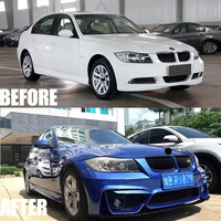 Bumper depan Aksesori otomatis untuk BMW 3 SERIES E90 2009-2012 ditingkatkan ke M4 Kit bodi gaya jaring semua
