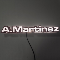 Enseignes lumineuses 3D personnalisées en métal avec lettres canal, bandes LED, prise AC/DC et télécommande pour magasins, écoles et bureaux