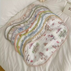 Grand Bavoir pour Bébé, Serviette Anti-Salive 6 Couches en <span class=keywords><strong>Gaze</strong></span> <span class=keywords><strong>de</strong></span> <span class=keywords><strong>Coton</strong></span> et Bambou avec Protection d'Épaule - Product Image 1