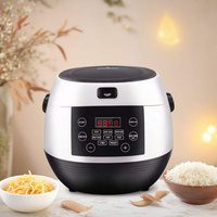 Autocuiseur Électrique Intelligent Numérique Tactile LCD 5L Spot Silver Crown avec Revêtement Antiadhésif et Boîtier en Plastique pour Hôtels et Foyers