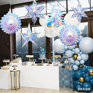 Iridescent Iris <b>Crystal</b> <b>Ball</b> Birthday Party Garland Decorations Christmas New Year's Day Hanging Ornaments - Product Image 2