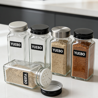 Vente en gros de pots à épices en verre de 4 oz (120 ml), flacons vides pour assaisonnements, contenants à épices en verre avec couvercles à secouer, Frascos De Especias