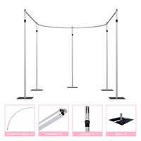 Kit de matériel ANNIELU en gros pour structure de toile de fond de mariage en tube courbé semi-circulaire et rideaux, pour la décoration de scène d'événements et de fêtes