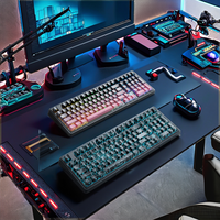 Nuevo Teclado Mecánico Ajazz AK980 Max de Plástico con Retroiluminación RGB, Ergonómico, USB-C, Interruptores Magnéticos, 0.01RT, 8Khz, Baja Zona Muerta