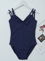 Justaucorps de ballet sexy pour filles, enfants, tenue d'entraînement de danse d'été, vêtements de gymnastique de ballerine, polyester, design personnalisé