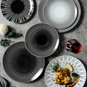 Assiettes à dîner occidentales en porcelaine, style minimaliste européen, écologiques, design unique et créatif, pour restaurants, hôtels, mariages - Product Image 4
