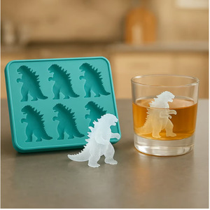 Godzilla khuôn làm đá khuôn xà phòng nến bằng nhựa <span class=keywords><strong>Silicone</strong></span> thân thiện với môi trường dụng cụ nhà bếp gia đình tái sử dụng 4 màu cho mùa hè - Product Image 4