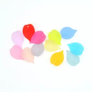 Acrylic Transparent Frosted Macaron Hanging Hole Leaves DIY Matte Tiara Earrings Bracelet Petal Jewelry Accessories