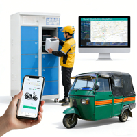 Gabinete de Intercambio de Baterías Inteligente ESINO de 8 Ranuras |   Intercambio Rápido PD |   Servicio 24H sin personal para usuarios de scooters y bicicletas eléctricas