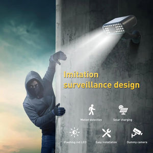 Lampe de sécurité solaire 1200 mAh, étanche IP65, avec détecteur de mouvement, pour <span class=keywords><strong>portail</strong></span> de jardin, éclairage extérieur dissuasif - Product Image 5