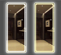 Miroir Mural Moderne pour Salon, Miroir LED Intelligent Anti-Buée Pleine Longueur pour Chambre à Coucher