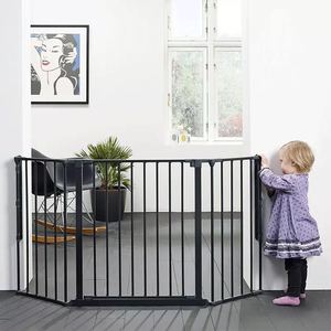 Barreira Metálica Dobrável para Animais de Estimação, Barreira Retrátil de Aço Durável para Uso Interno, Design Portátil e Ajustável - Product Image 4