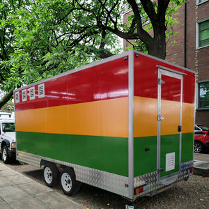 Système de capot de camion alimentaire avec suppression des incendies plage couleur <span class=keywords><strong>arc</strong></span>-<span class=keywords><strong>en</strong></span>-<span class=keywords><strong>ciel</strong></span> remorque alimentaire chariot avec roues - Product Image 2