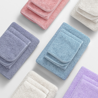 Ensemble de serviettes 100% coton pur, doux et moelleux, en tissu éponge, pour le visage, les mains et le bain, très absorbantes et à séchage rapide, pour la salle de bain