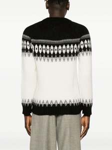 เสื้อสเวตเตอร์แบบสวมหัวคอกลมแขนยาวแบบสวมหัวเสื้อถักผ้าฝ้ายมีลายทางฝังแฟชั่นใหม่ออกแบบได้ตามต้องการ - Product Image 3