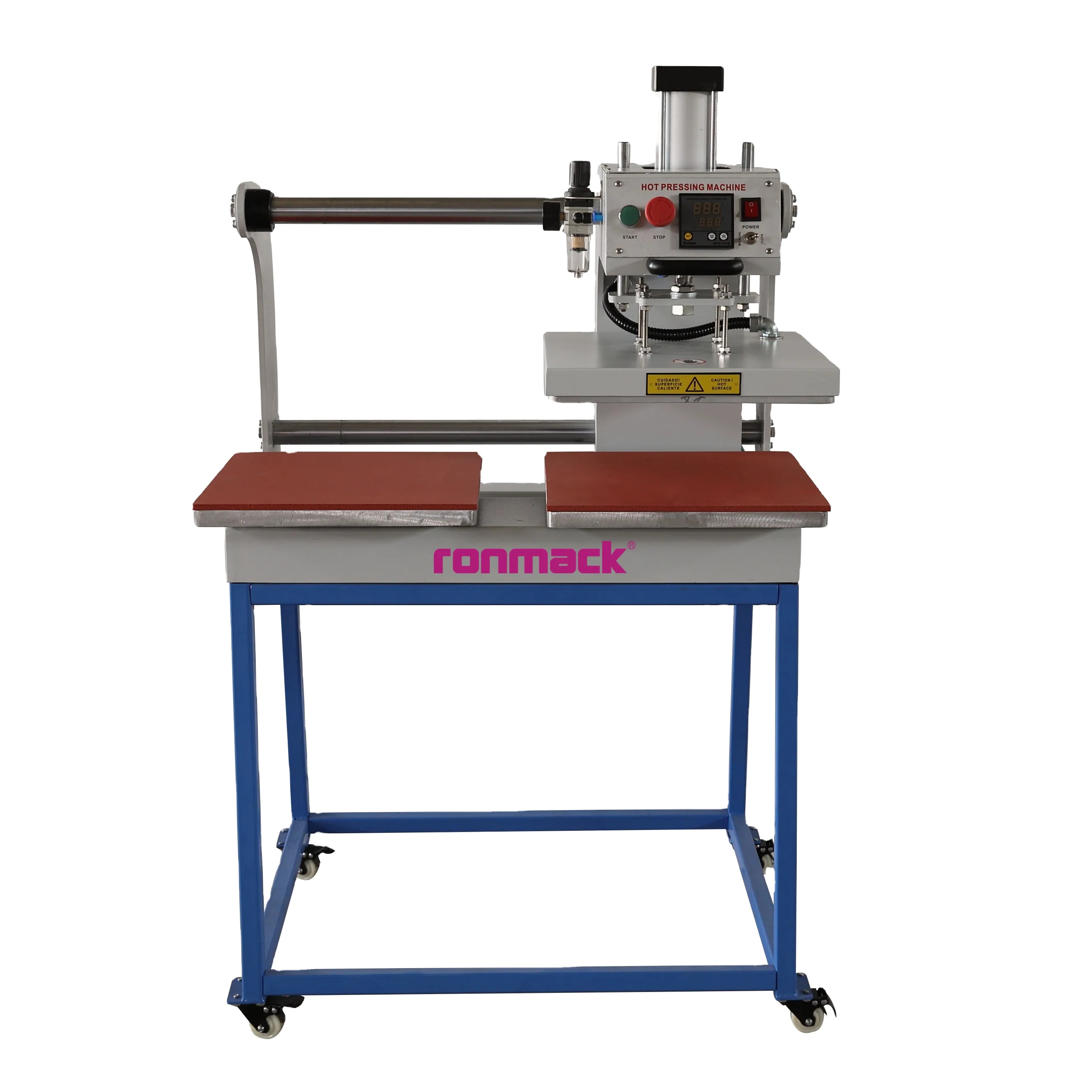 RONMACK RM-HA Up-sliding Double Station Garment Textile T-shirt Hot Stamp Machine up Slide Double Head Heat Press Machine