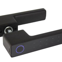Serrure de porte intelligente magnétique avec empreinte digitale, mot de passe, contrôle par application pour portes en aluminium/bois, stockage cloud/Wi-Fi