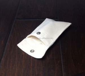 Pochette de voyage pour bijoux en coton anti-ternissement à double poche avec fermeture à pression - Product Image 2