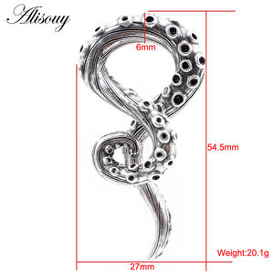 Anting-anting penyangga telinga model gurita punk dari baja tahan karat grosir, plug, tunnel, <span class=keywords><strong>spiral</strong></span> taper, untuk tulang rawan, gauge, expander, <span class=keywords><strong>stretcher</strong></span> - Product Image 4