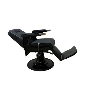 Sillón de Barbero de Cuero Negro de Lujo, Resistente, para Salón de Belleza y Peluquería, Venta al Por Mayor - Product Image 3