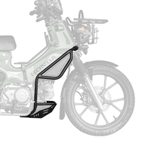 Protection de moteur de moto en acier inoxydable, modèle 3D, design découpé noir, protection de moteur à visser pour Cross Cub 110