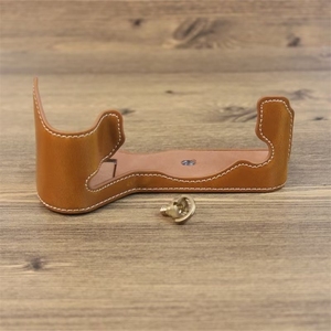 Demi-étui de caméra en cuir PU pour <span class=keywords><strong>Fujifilm</strong></span> XH2S, <span class=keywords><strong>housse</strong></span> de protection anti-poussière, fil de 1/4 pouces - Product Image 6
